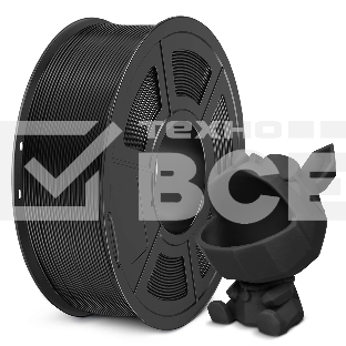 Филамент NVPRINT PLA Meta Black для 3D печати диаметр 1.75мм  длина 330 метров  масса 1 кг