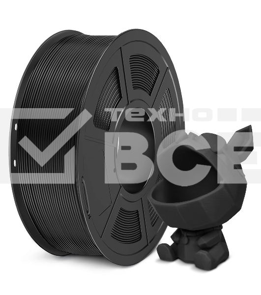 Филамент NVPRINT PLA Meta Black для 3D печати диаметр 1.75мм  длина 330 метров  масса 1 кг