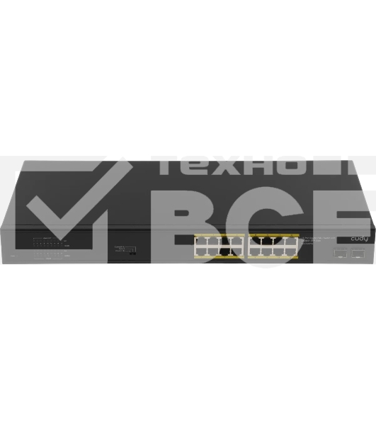 Коммутатор Cudy GS1020PS2 (L2) 16x1Гбит/с 2SFP 16PoE+ 200W неуправляемый