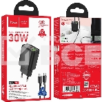 Сетевое зарядное устройство Hoco N63 Gentle 30W 3A (PD+QC) черный (44396), фото 1