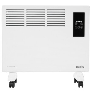 Конвектор электрический Oasis DK-15 белый, монолитный, 20 м², 1500 Вт, термостат