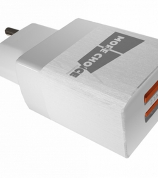 Сетевое зарядное устройство СЗУ 2USB 2.1A для micro USB More choice NC24m белый