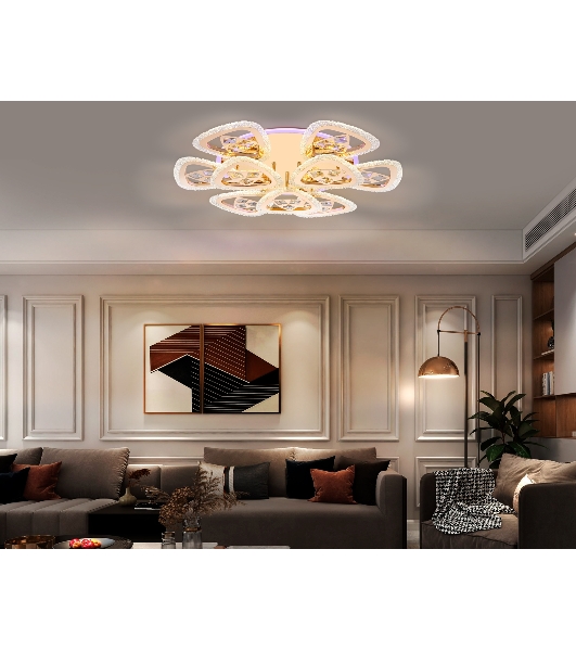 Светильник Ambrella light FA2923 GD золото 138W 600*600*130 (ПДУ РАДИО 2.4)