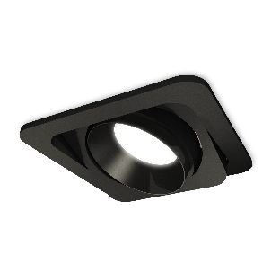 Комплект встраиваемого поворотного светильника Ambrella light XC7659021 SBK/PBK черный песок/черный полированный MR16 GU5.3 (C7659, N7031)