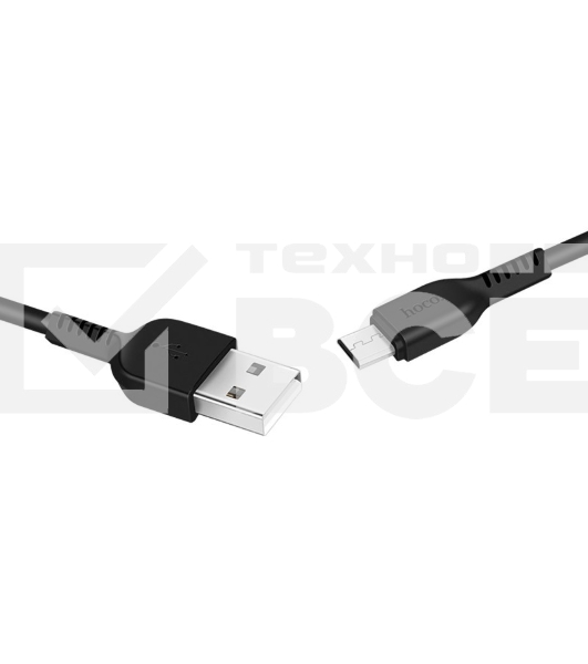 Кабель USB HOCO X20 Flash для Micro USB, 2.4А, длина 1.0м, черный