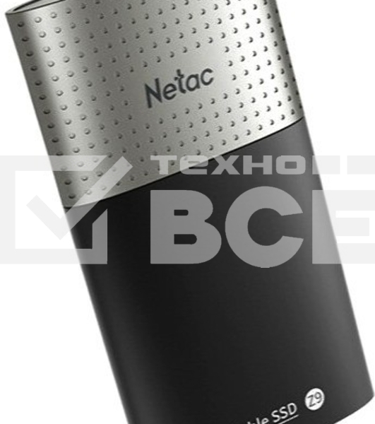 Внешний накопитель SSD External Netac 250Gb Z9 <NT01Z9-250G-32BK> (USB3.2, up to 550/480MBs, 90х47.5х11.5mm, Aluminium+Plastic)