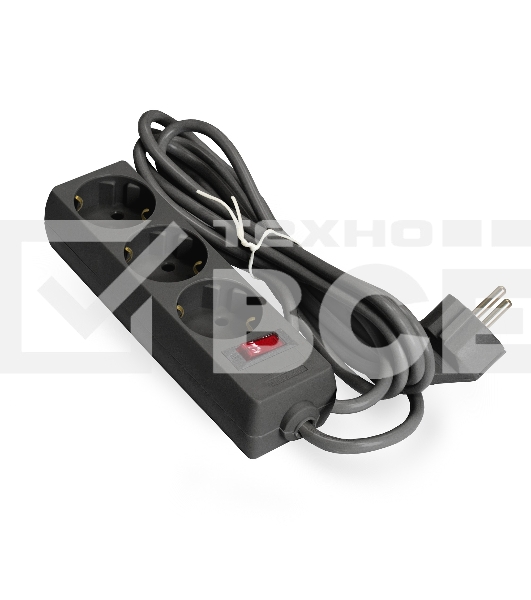 Сетевой фильтр ExeGate EX279352RUS EC-3-5B (3 розетки, 5м, евровилка, черный)