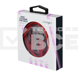 Кабель Crown USB - microUSB CMCU-3103M red