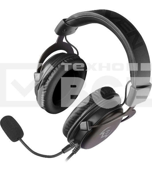Игровые наушники SVEN AP-G999MV с микрофоном серый (50 мм, мини-джек (стерео) O 3,5 мм (4 pin))