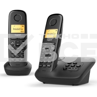Р/Телефон Dect Gigaset A270 DUO RUS черный (труб. в компл.:2шт) АОН