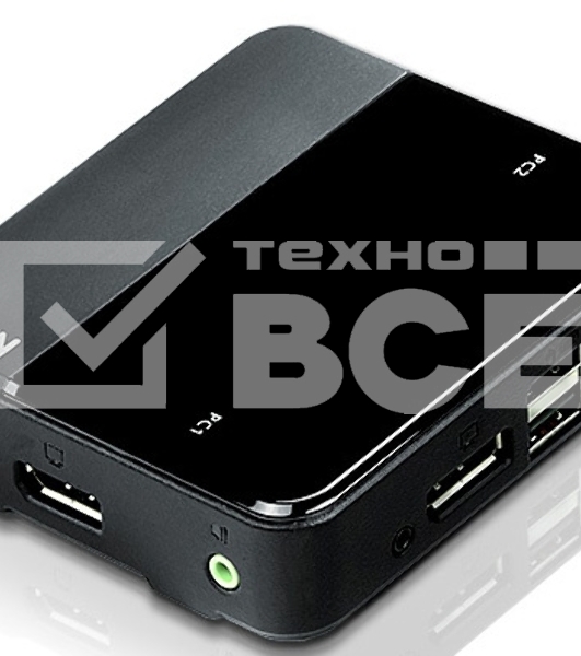 Коммутатор-KVM 2-х портовый с поддержкой USB, DisplayPort 2-х портовый KVM-коммутатор с поддержкой USB, DisplayPort