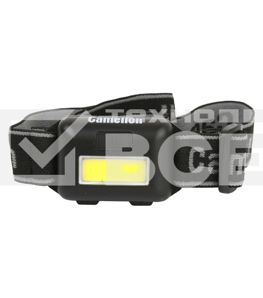 Фонарь налобный Camelion LED5355 черный 1Вт лам.:светодиод. AAAx3 (13748)
