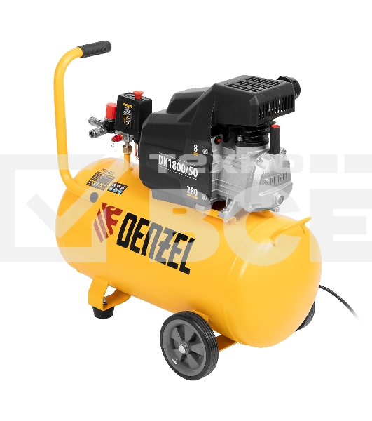 Компрессор Denzel воздушный DK1800/50,Х-PRO 1,8 кВт, 280л/мин, 50л 58068