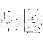 Кресло компьютерное Бюрократ CH-W695NLT TW-38-3 TW-96-1 оранжевый, сетка/ткань, крестовина пластик, пластик белый, фото8