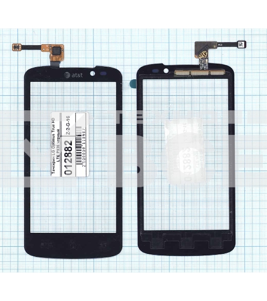 Сенсорное стекло (тачскрин) для LG Optimus True HD LTE P936, черное