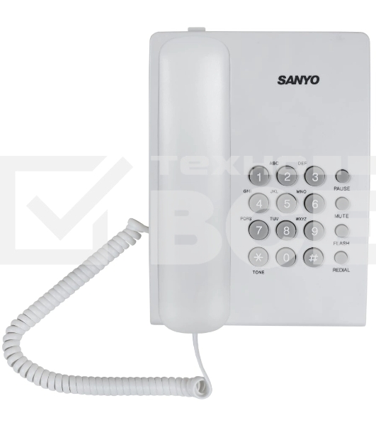 Телефон проводной SANYO RA-S204W белый