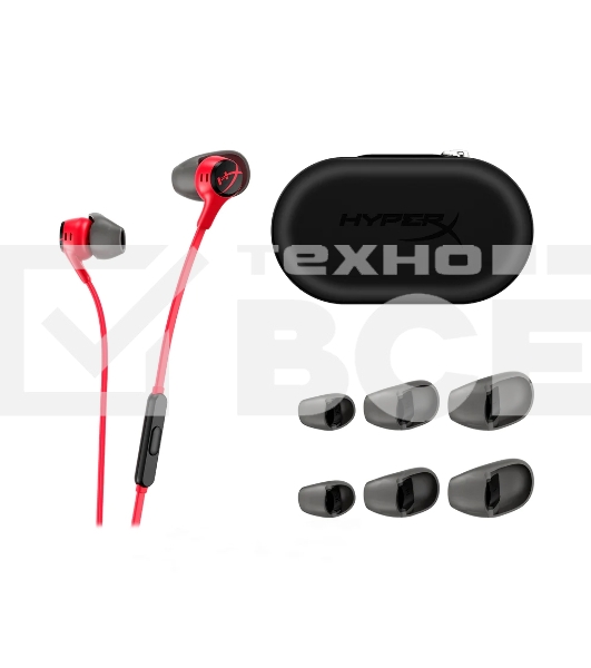 Наушники проводные HyperX Cloud Earbuds II красный