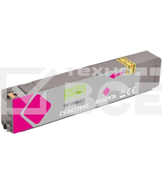 Картридж струйный Cactus CS-F6T78AE (913A) пурпурный (55 мл) для HP PW 352dw/377dw/Pro 477dw/452dw