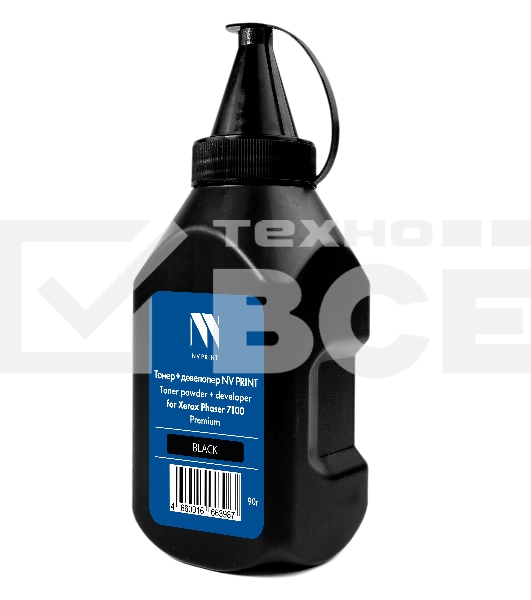 Тонер + девелопер NVP для Xerox Phaser 7100 Premium (90г) Black совместимый