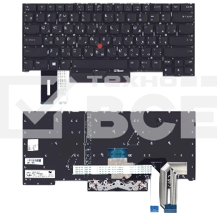 Клавиатура для ноутбука Lenovo ThinkPad T14s черная с подсветкой