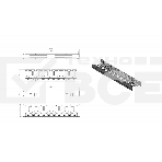 Кабельный организатор с крышкой Hyperline CMF-1U-FPL106-MCOV-RAL9005, глубина 106 мм, 19