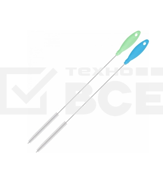 Щетка-ершик длинная для чистки трубки капучинатора, синий зеленый