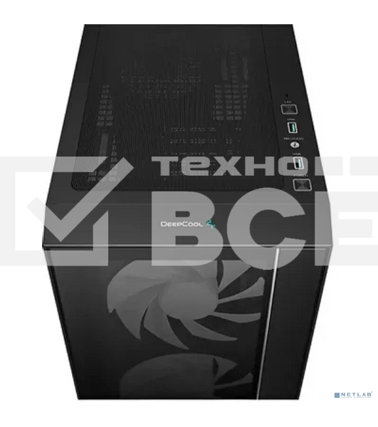 Компьютерный корпус Deepcool MATREXX 55 V4 без БП, боковое окно (закаленное стекло), 3xARGb LED 140мм вентилятора спереди, 1xARGb LED 120мм вентилятор сзади, черный, ATX