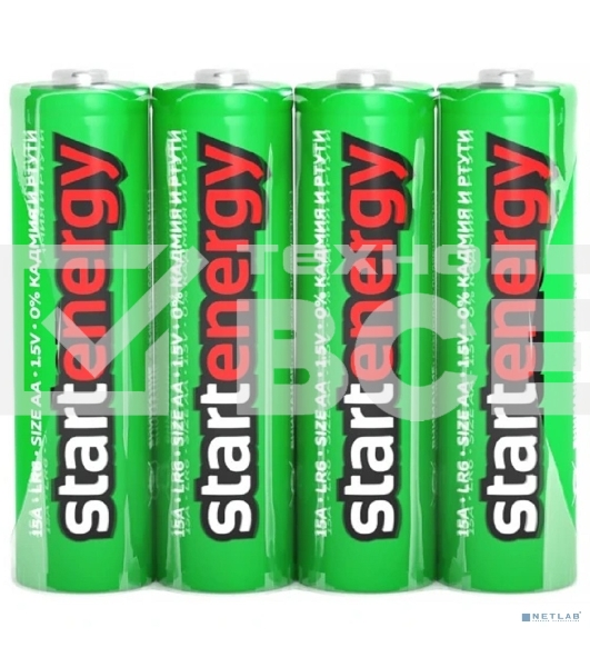Батарейки СТАРТ R6-SH4 - 60/1200, AA, 4 шт. в шринке со стикером