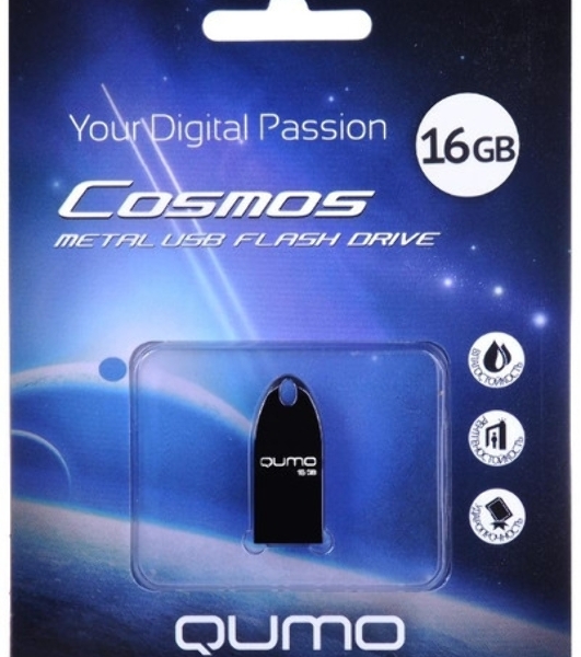 Флешка USB 2.0 QUMO 16Gb, Cosmos QM16GUD-Cos