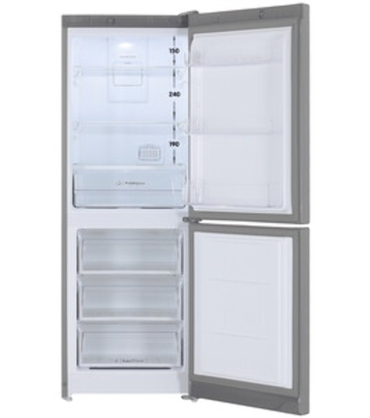 Холодильник Indesit ITS 4160 G серебристый двухкамерный 179/78л морозилка снизу, No Frost