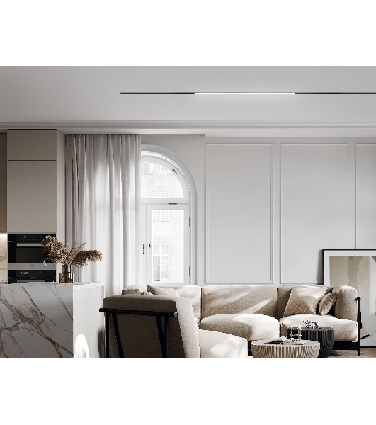 Трековый светильник GL2330 BK черный IP20 30W 3CCT 3000-6400K 48V 600*10*37