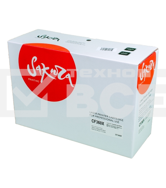 Картридж лазерный Sakura CF360X для HP Color LaserJet Enterprise M553n/553X/553dn HP Color LaserJet Enterprise M552dn, черный, 12500 к.