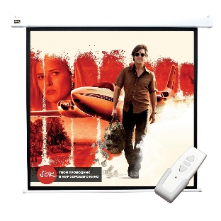 Экран Sakura Pro 180x180см Motoscreen 1:1 настенно-потолочный (моторизованный) 100' фибергласс