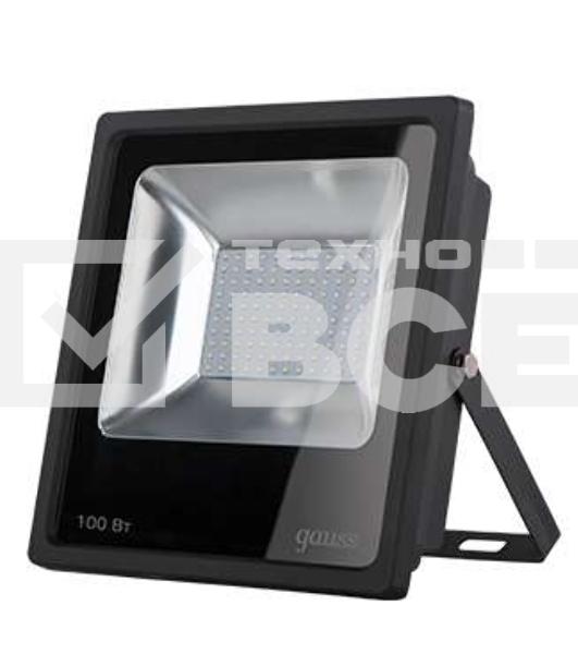 Прожектор светодиодный LED 100Вт IP65 6500К черный Gauss 613100100
