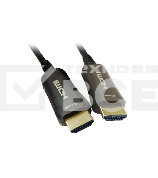 Кабель аудио-видео Digma HDMI 2.0 AOC HDMI (m)/HDMI (m) 10м. Позолоченные контакты черный (BHP AOC 2.0-10)