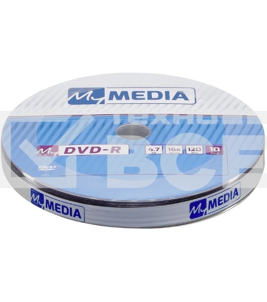 Диск DVD-R MyMedia 4.7Gb 16x pack wrap (10шт) (69205)