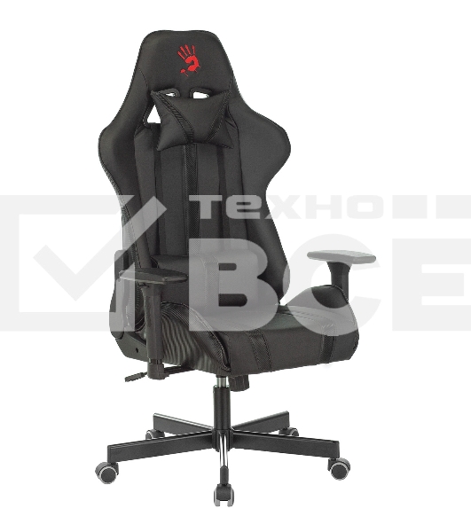 Кресло игровое A4Tech Bloody GC-600, черный, эко.кожа, крестовина металл