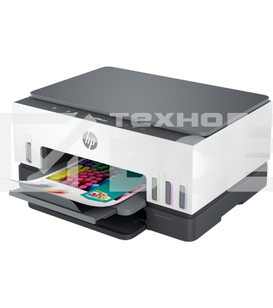 МФУ струйное HP Smart Tank 670, A4, цветной, печ. до 12 стр/мин., 4800x1200 dpi (печ.), 1200x1200 dpi (скан.), Bluetooth, USB Type-A, Wi-Fi