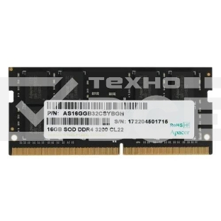 Оперативная память Apacer, DDR4, 16GB (1x16GB), 3200MHz, CL22, SO-DIMM