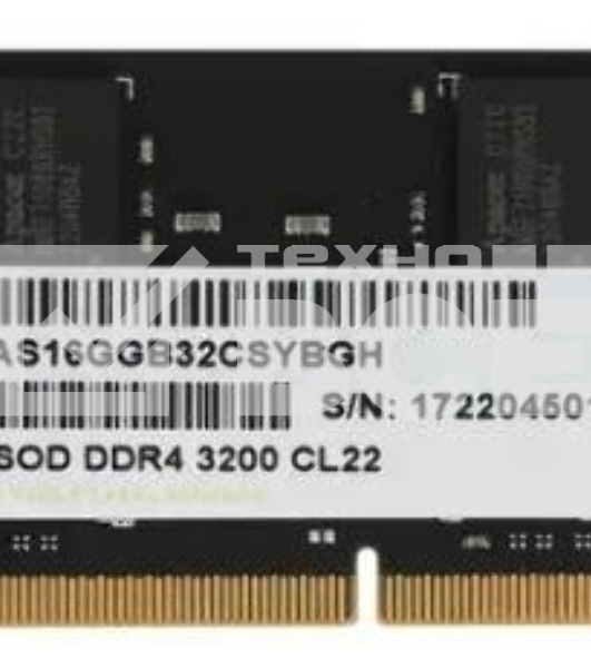Оперативная память Apacer, DDR4, 16GB (1x16GB), 3200MHz, CL22, SO-DIMM