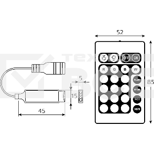 Контроллер RGB Basic для ленты LED 12V 72W 1/200
