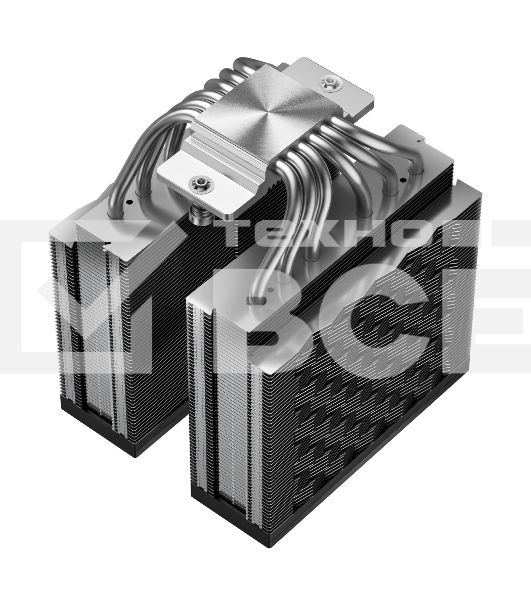 Кулер для процессора PCCooler RZ620 BK (260W, 4-pin PWM, 157.5mm, Al/Cu, 6x6mm, 1x120mm, 86.73CFM, 32dBA, 2200RPM, S: 1851/1700/1200/115X, AM5/AM4, black)