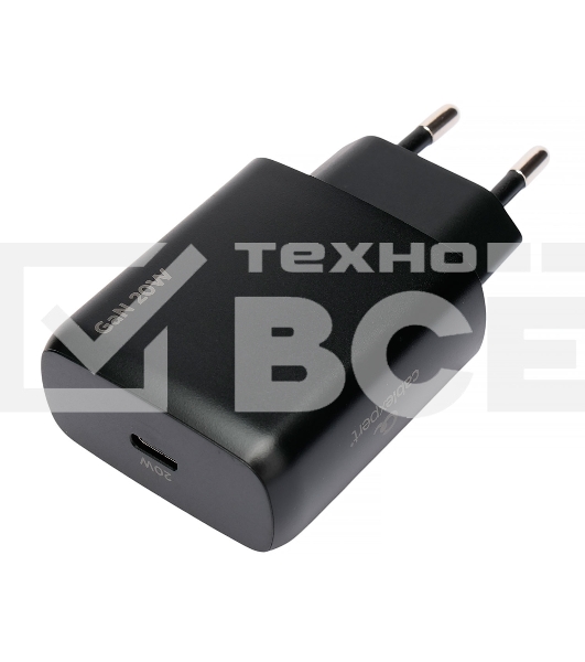 Зарядное устройство Cablexpert MP3A-PC-60 20Вт GaN, 3А, QC4.0/PD, 1xType-C, черный, пакет