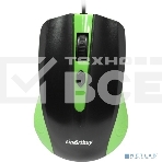 Мышь проводная Smartbuy ONE 352 зелено-черная SBM-352-GK, фото 1