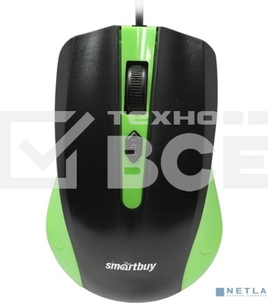 Мышь проводная Smartbuy ONE 352 зелено-черная SBM-352-GK