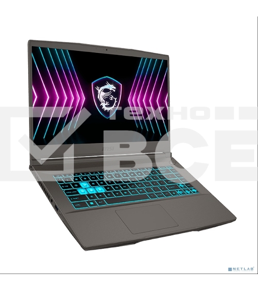Ноутбук MSI Thin 15 B2RVE-3451XRU 15.6' IPS/FHD Intel Core 7 240H/16Gb/SSD512Gb/NVIDIA RTX4050 6Gb/NoOS/серый/1.86kg