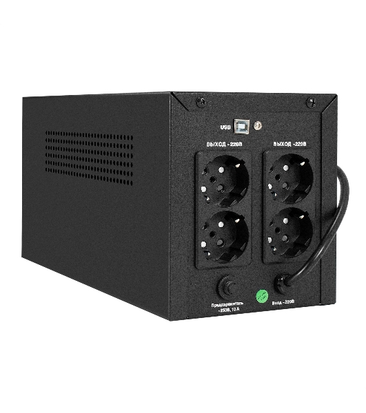 Источник бесперебойного питания ExeGate SpecialPro Smart LLB-1000.LCD.AVR.4SH.USB (1000VA/700W, LCD, AVR, 4*Schuko,USB, батарея 12V 7.2Ah - 2 шт., металлический корпус, Black)