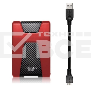 Внешний жесткий диск ADATA USB 3.0 1Tb AHD650-1TU31-CRD HD650 DashDrive Durable 2.5