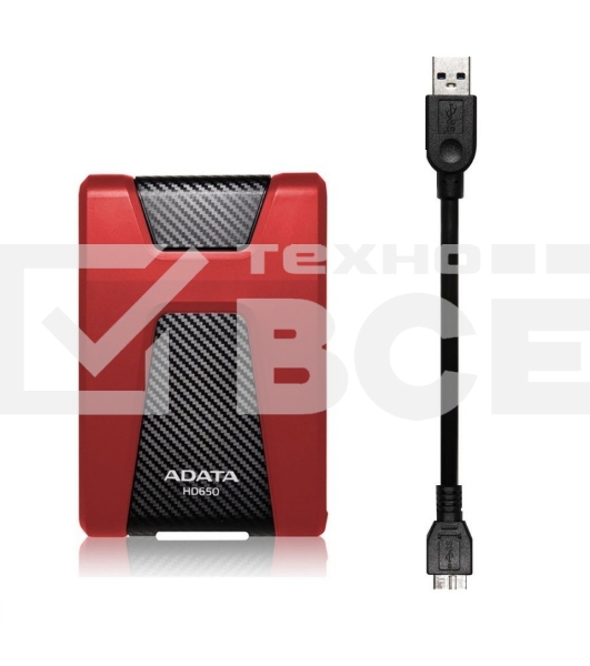 Внешний жесткий диск ADATA USB 3.0 1Tb AHD650-1TU31-CRD HD650 DashDrive Durable 2.5