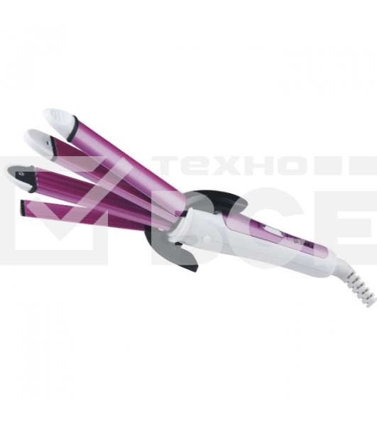 Щипцы для завивки волос Delta DL-0636 белый с розовым, КЕРАМИЧЕСКОЕ покрытие, 4 в1, d 25мм, (50)